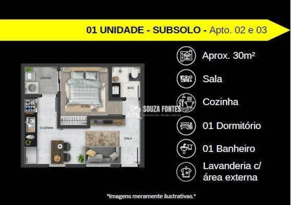 Apartamento, 1 quarto, 31 m² - Foto 1