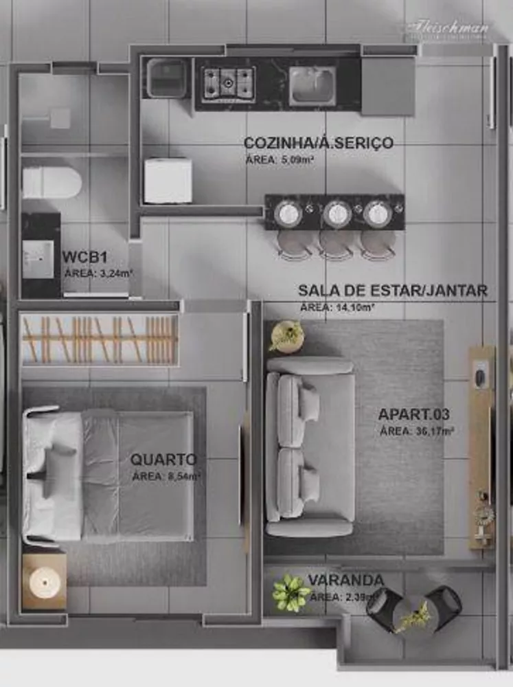 Apartamento, 2 quartos, 52 m² - Foto 11