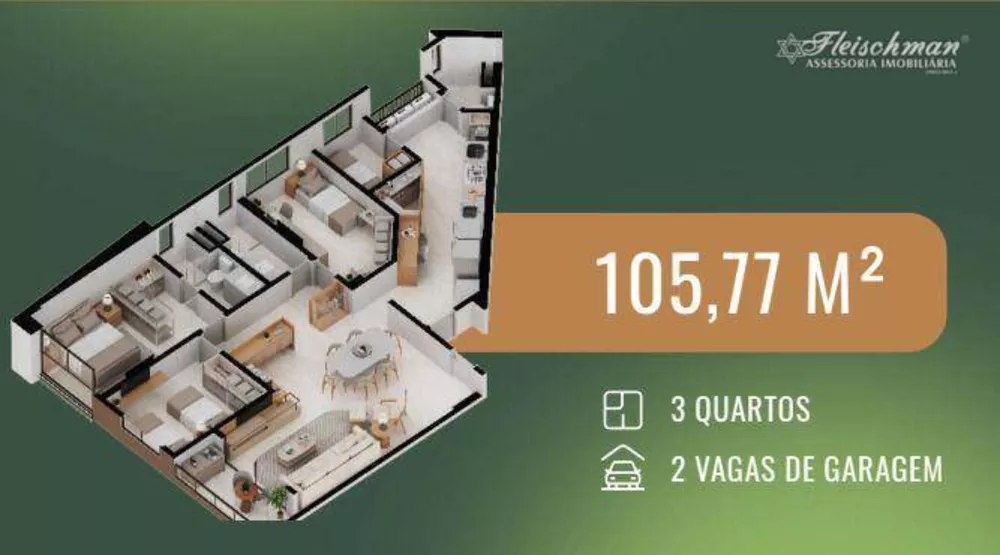 Apartamento, 3 quartos, 105 m² - Foto 2