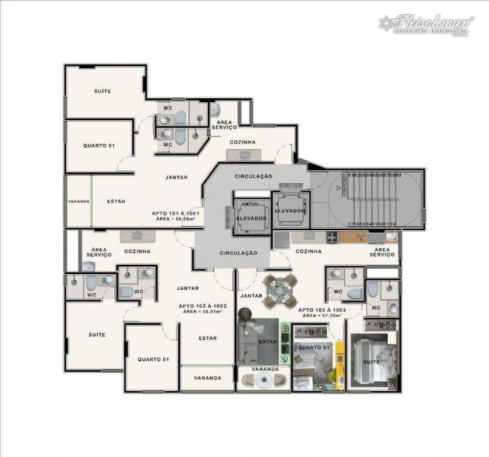 Apartamento, 2 quartos, 58 m² - Foto 7