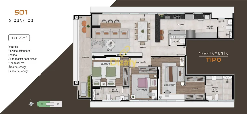 Apartamento, 1 quarto, 109 m² - Foto 9