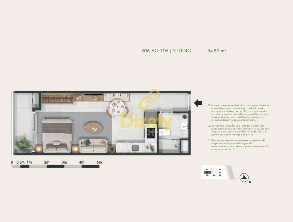 Apartamento, 1 quarto, 34 m² - Foto 27