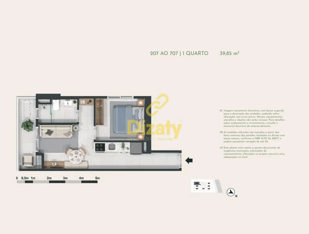 Apartamento, 1 quarto, 34 m² - Foto 9