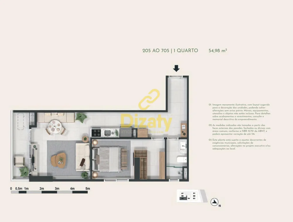 Apartamento, 1 quarto, 34 m² - Foto 8