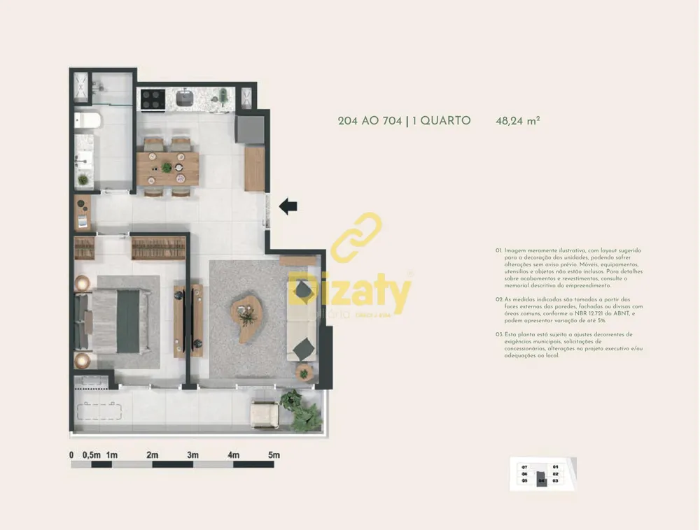 Apartamento, 1 quarto, 34 m² - Foto 38