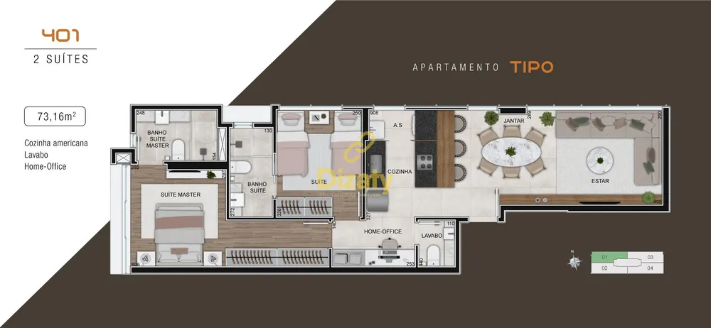 Apartamento, 2 quartos, 73 m² - Foto 8