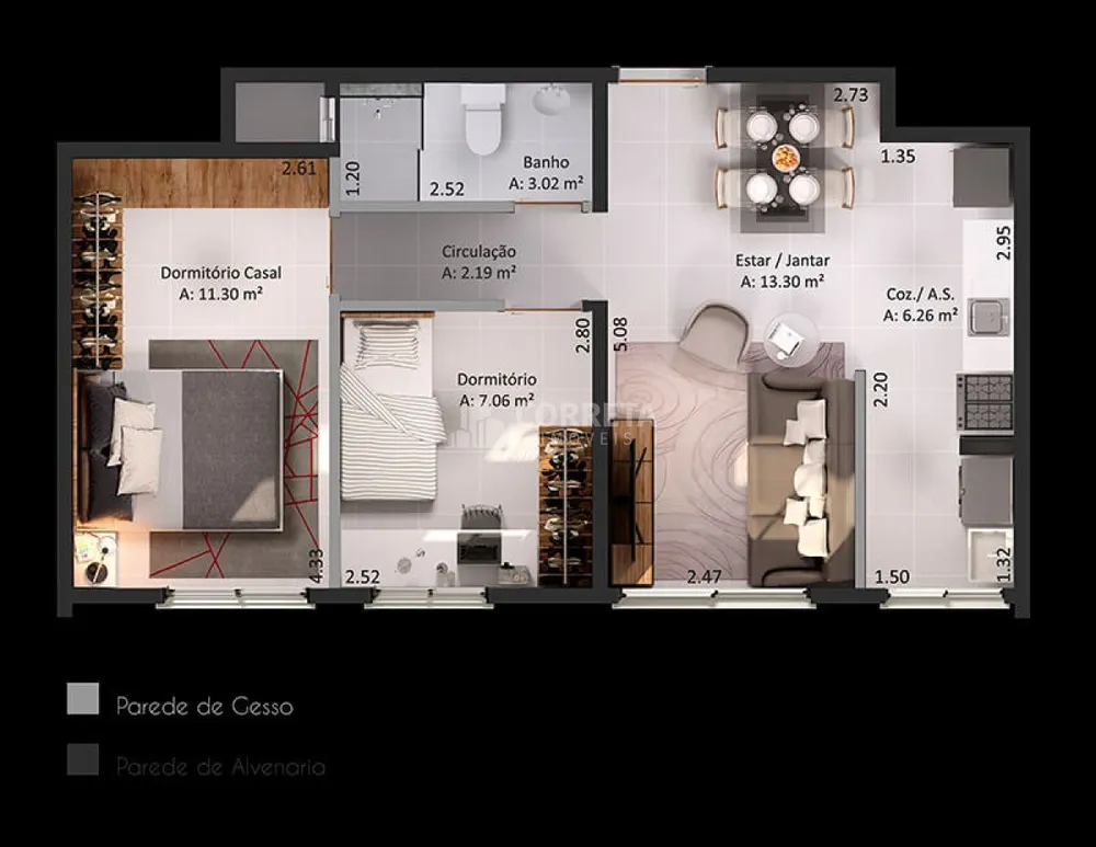 Apartamento, 2 quartos, 49 m² - Foto 10