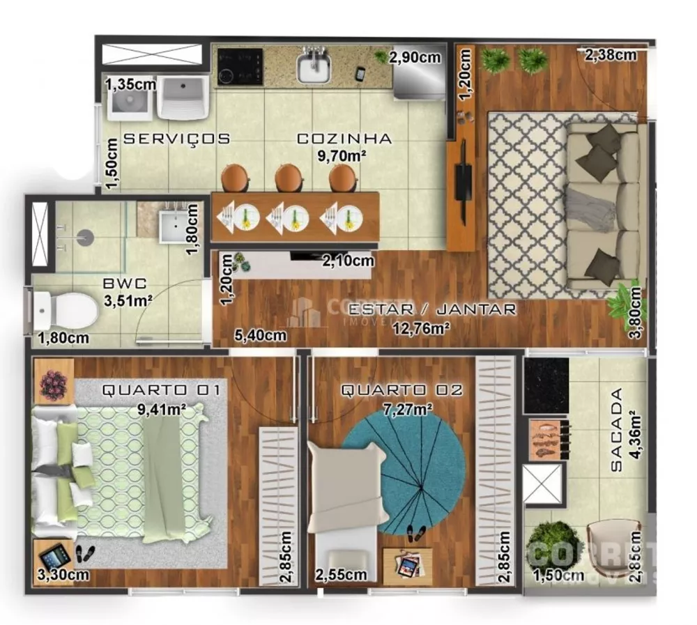 Apartamento, 2 quartos, 52 m² - Foto 13