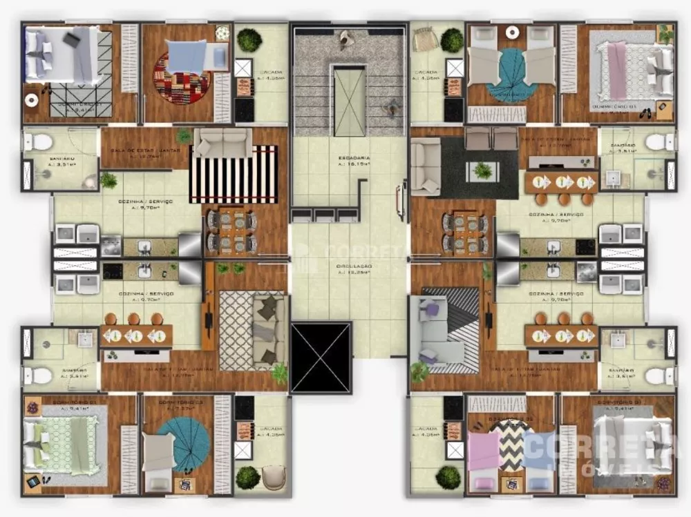 Apartamento, 2 quartos, 52 m² - Foto 3