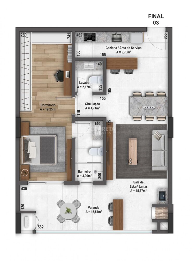 Apartamento, 1 quarto, 78 m² - Foto 2