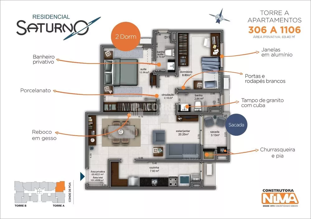 Apartamento, 1 quarto, 48 m² - Foto 10