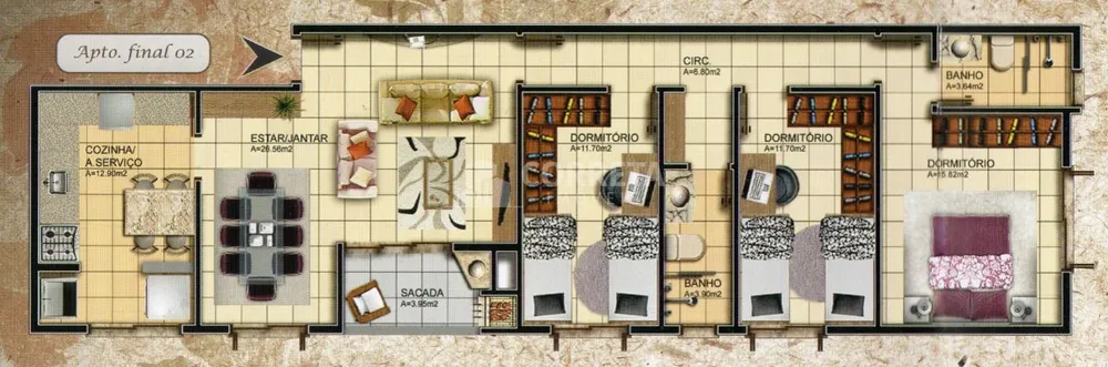 Apartamento, 1 quarto, 38 m² - Foto 2