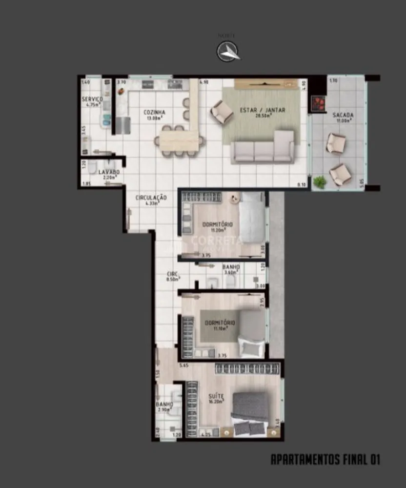 Apartamento, 3 quartos, 131 m² - Foto 9