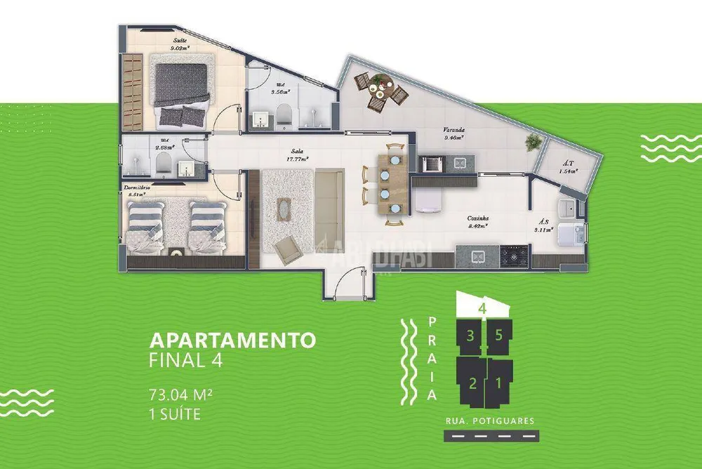 Apartamento, 2 quartos, 73 m² - Foto 1