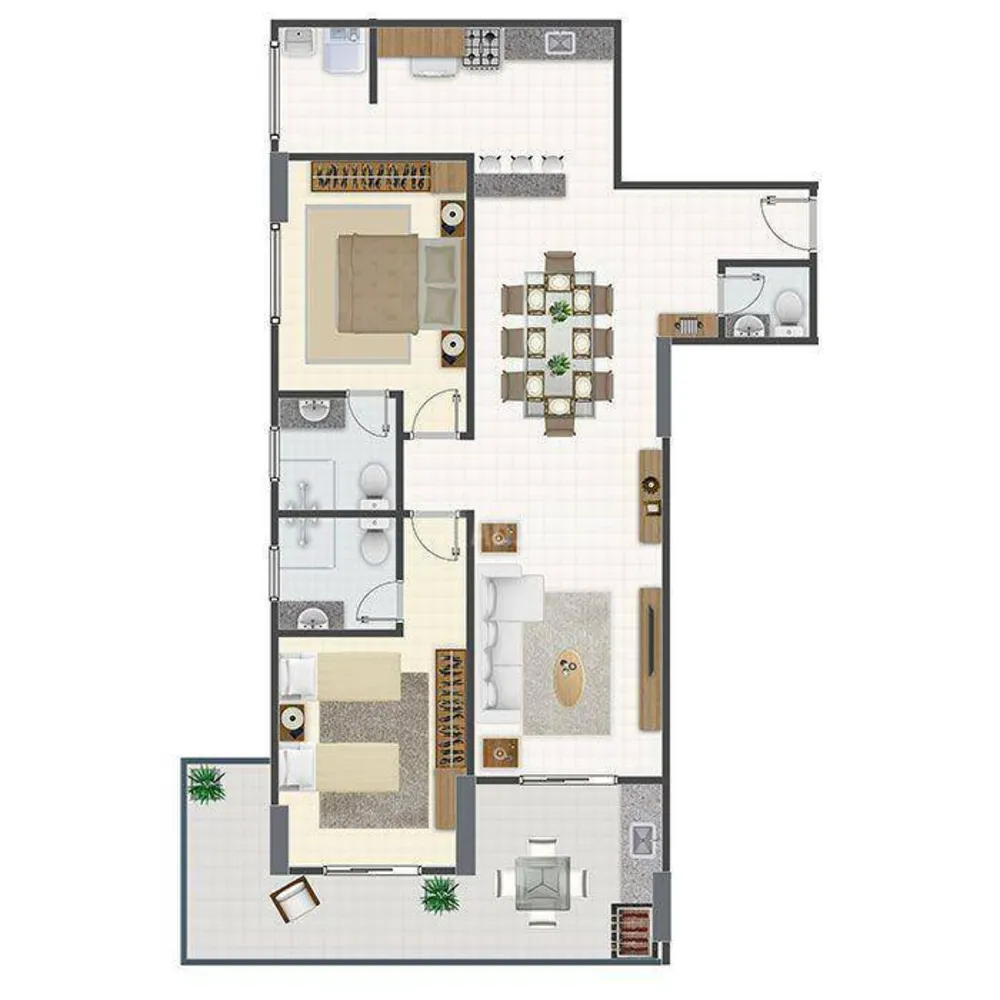 Apartamento, 2 quartos, 84 m² - Foto 2