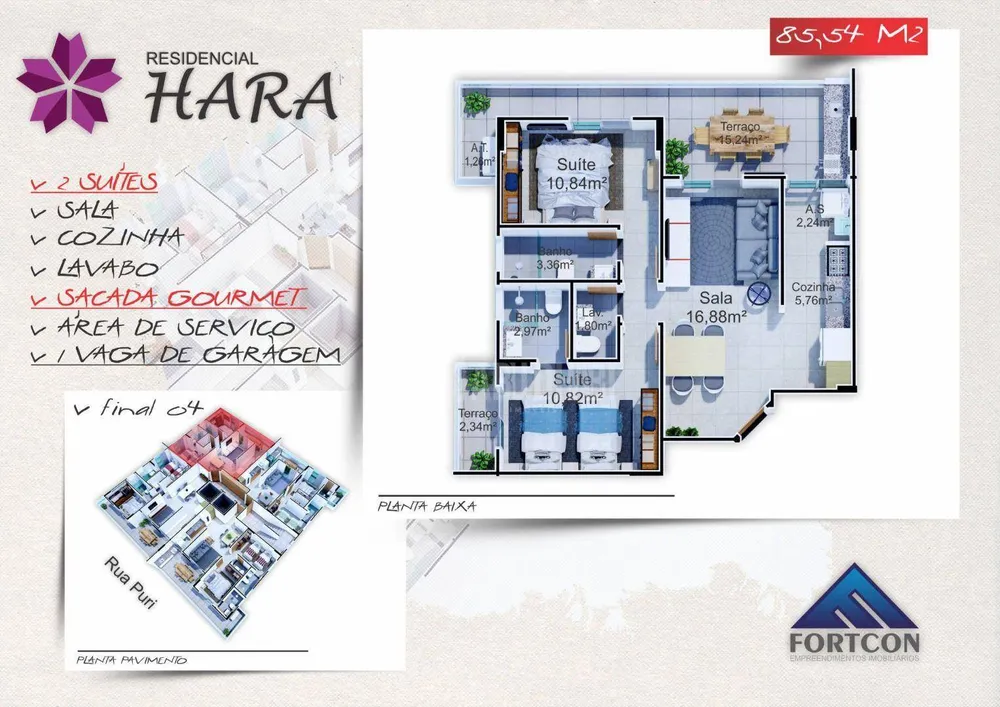 Apartamento, 2 quartos, 85 m² - Foto 2