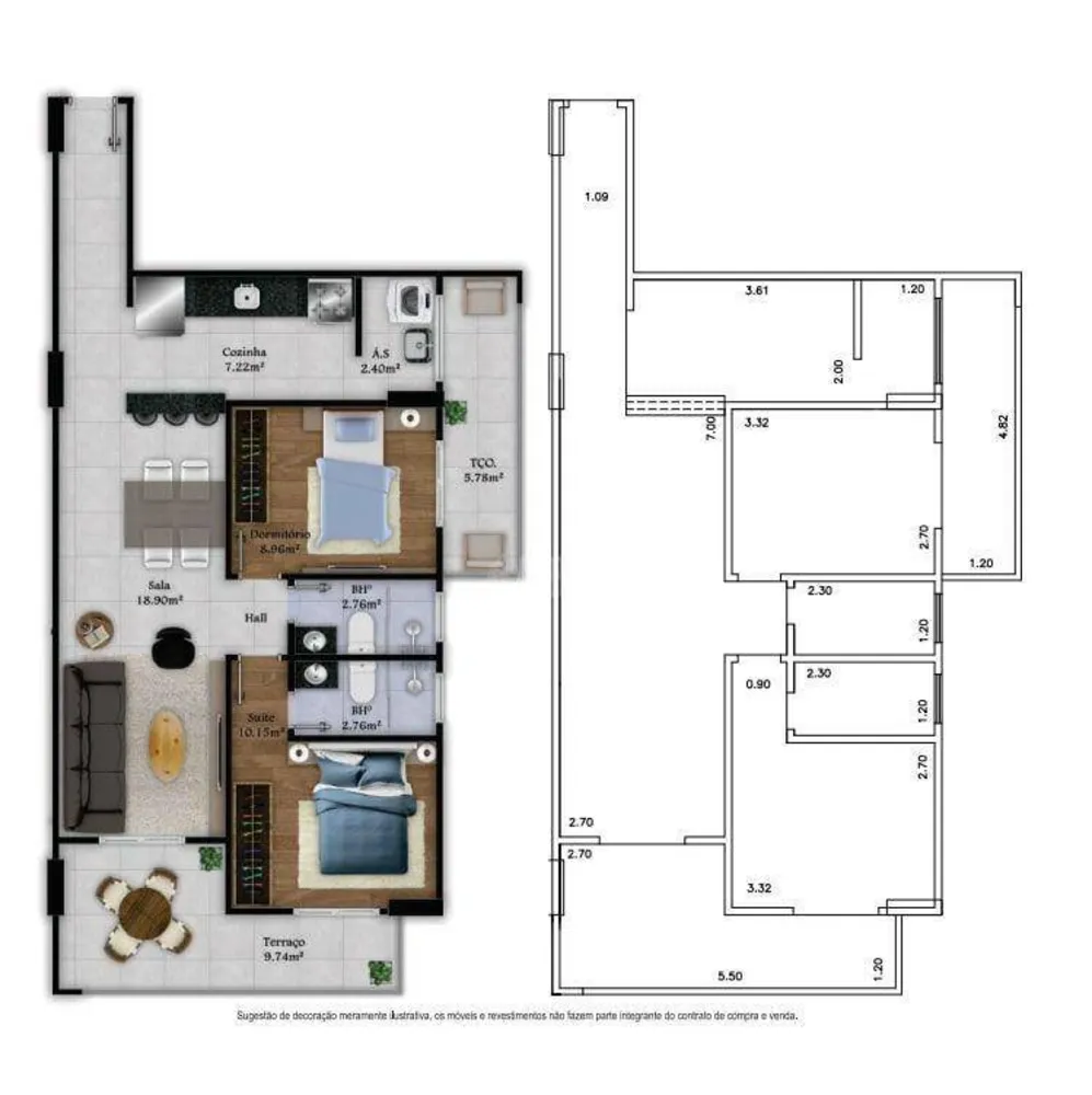 Apartamento, 2 quartos, 83 m² - Foto 3