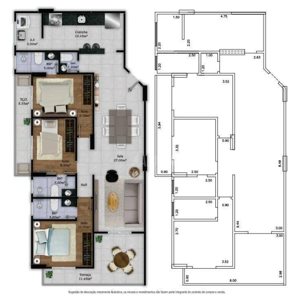 Apartamento, 3 quartos, 114 m² - Foto 3