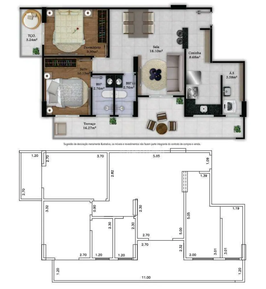 Apartamento, 2 quartos, 76 m² - Foto 2