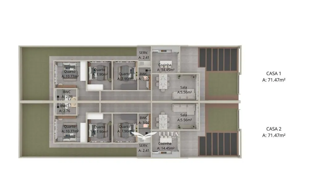 Casa, 2 quartos, 72 m² - Foto 12
