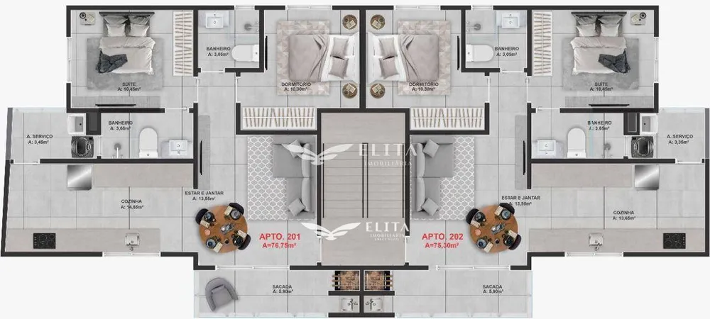 Apartamento, 2 quartos, 76 m² - Foto 12