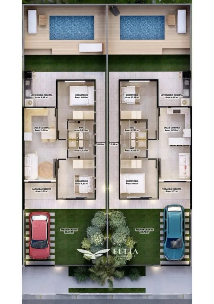 Casa, 2 quartos, 61 m² - Foto 7