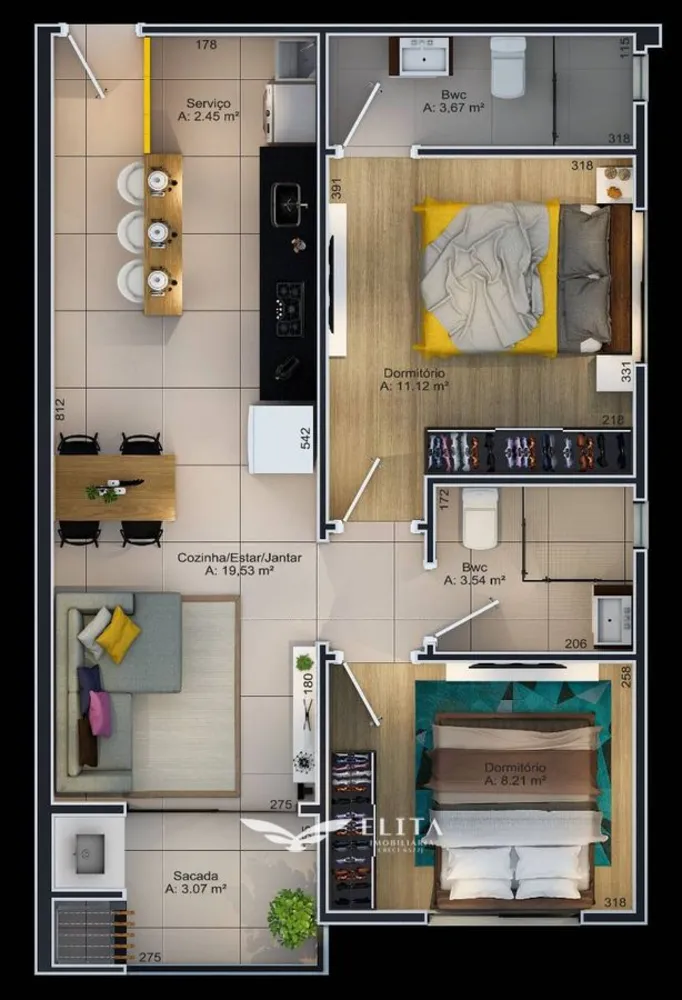 Apartamento, 2 quartos, 50 m² - Foto 9