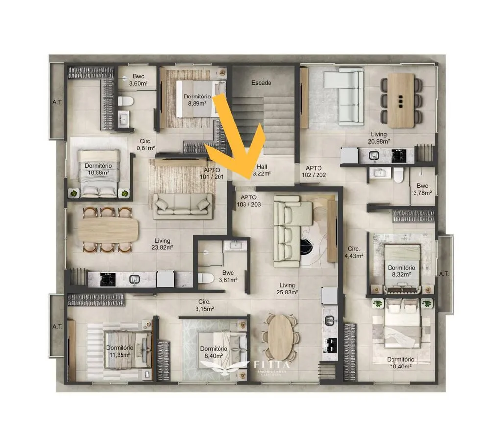 Apartamento, 2 quartos, 58 m² - Foto 5