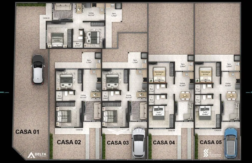 Casa, 2 quartos, 46 m² - Foto 12