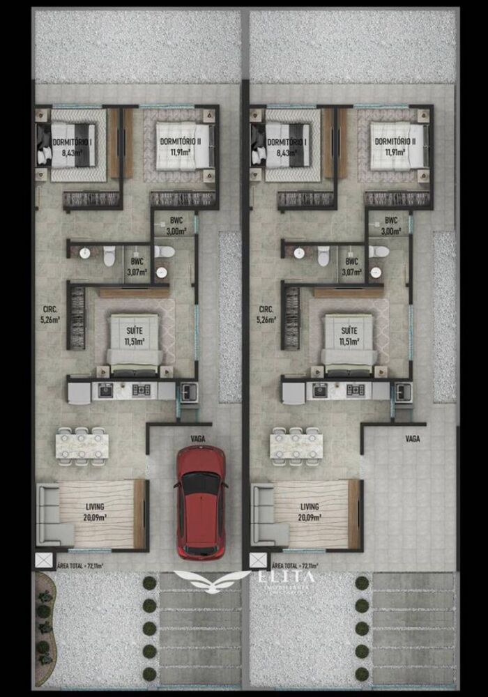 Casa à venda com 3 quartos, 73m² - Foto 3