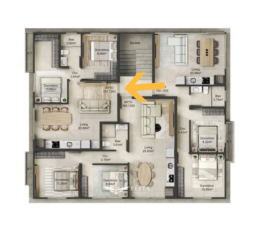 Apartamento, 2 quartos, 53 m² - Foto 6