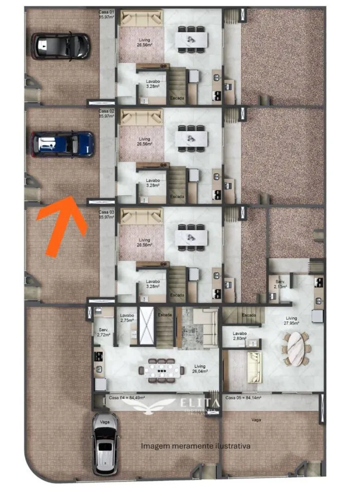 Sobrado, 3 quartos, 85 m² - Foto 3