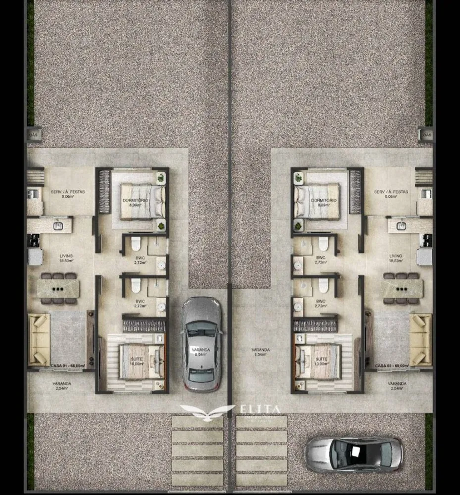 Casa, 2 quartos, 65 m² - Foto 12