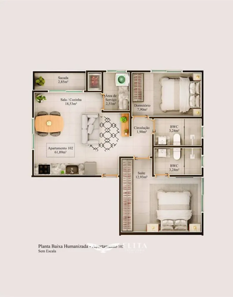 Apartamento, 1 quarto, 82 m² - Foto 7