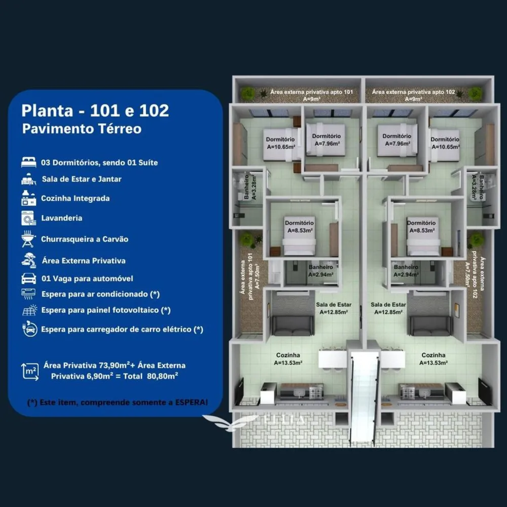 Apartamento, 3 quartos, 74 m² - Foto 4