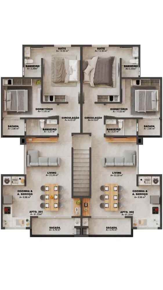 Apartamento, 2 quartos, 82 m² - Foto 12