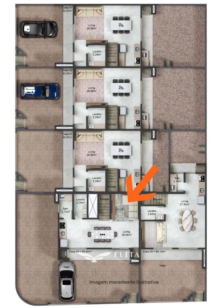 Sobrado, 3 quartos, 85 m² - Foto 3