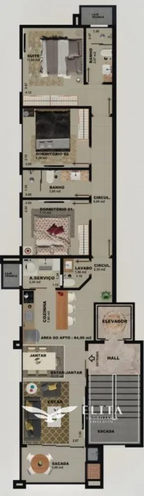 Apartamento, 3 quartos, 84 m² - Foto 3