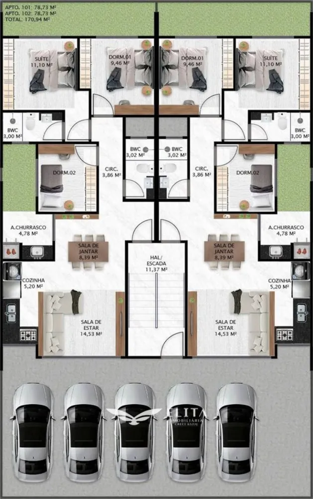 Apartamento, 3 quartos, 78 m² - Foto 2