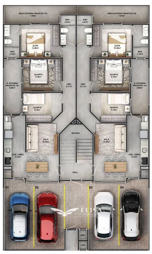 Apartamento, 3 quartos, 72 m² - Foto 7