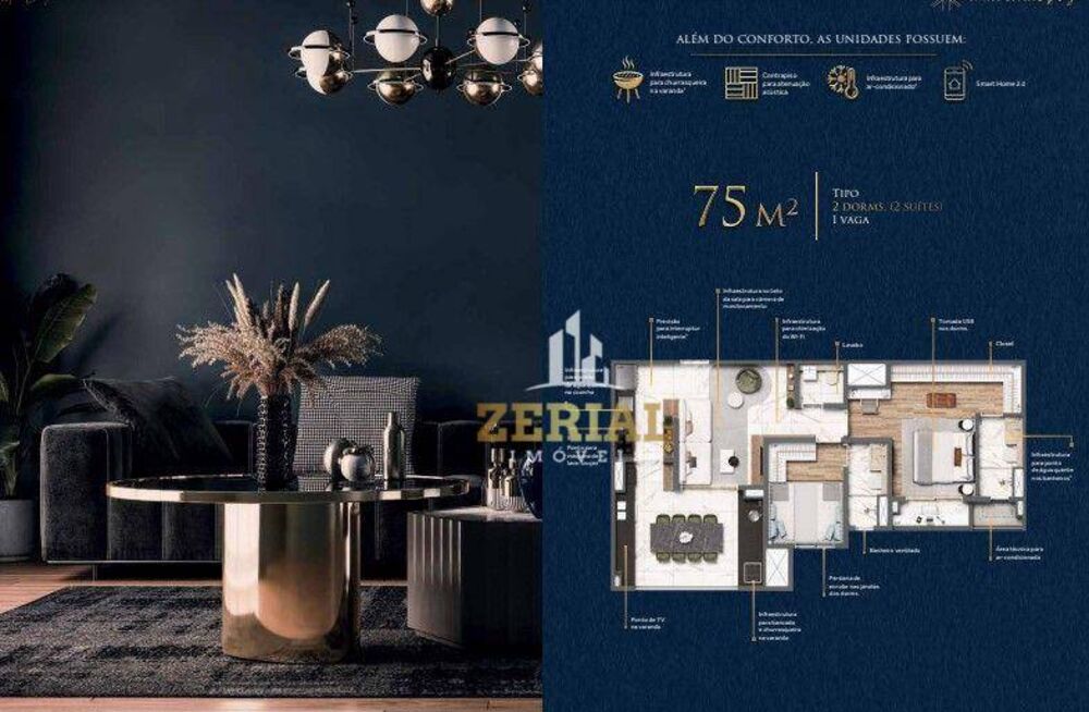 Apartamento, 2 quartos, 75 m² - Foto 1