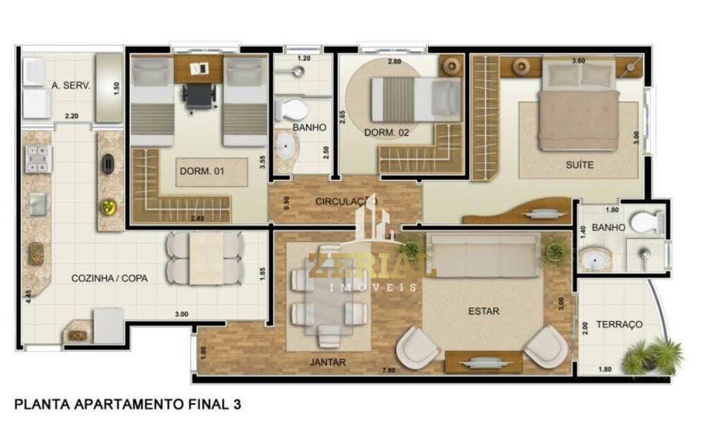 Apartamento à venda com 3 quartos, 97m² - Foto 8