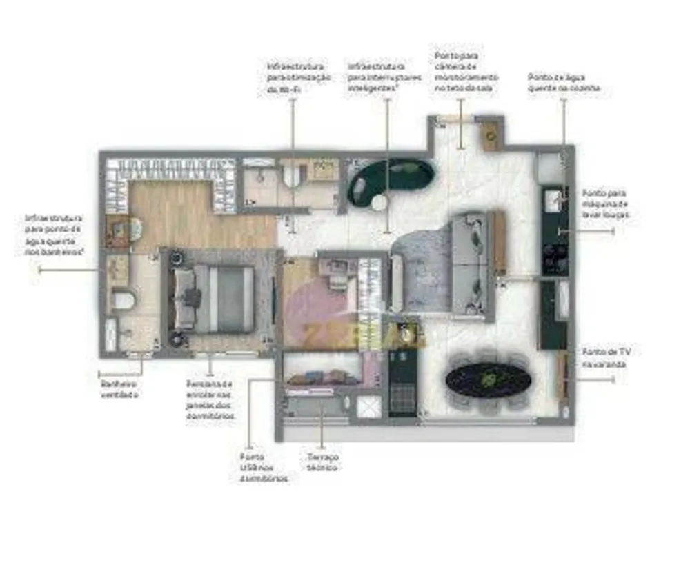 Apartamento, 2 quartos, 68 m² - Foto 1
