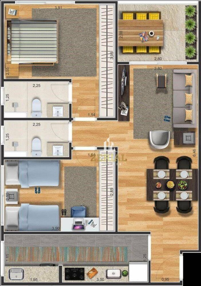 Apartamento, 2 quartos, 69 m² - Foto 3