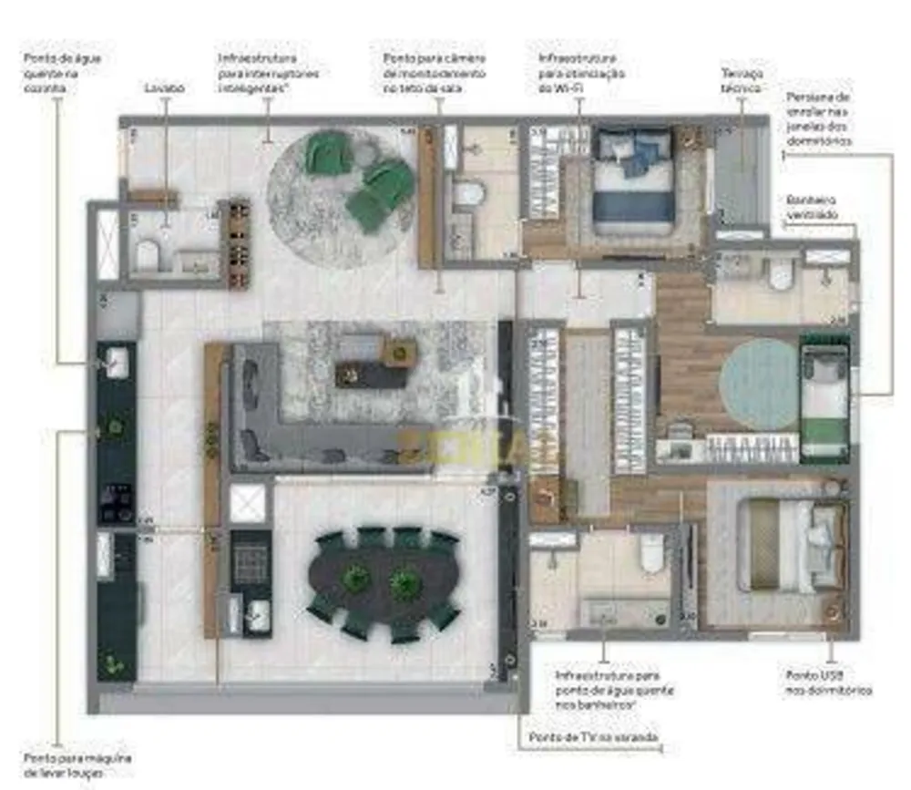 Apartamento, 3 quartos, 126 m² - Foto 1