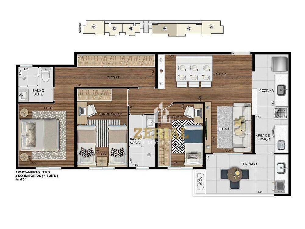 Apartamento, 3 quartos, 75 m² - Foto 2