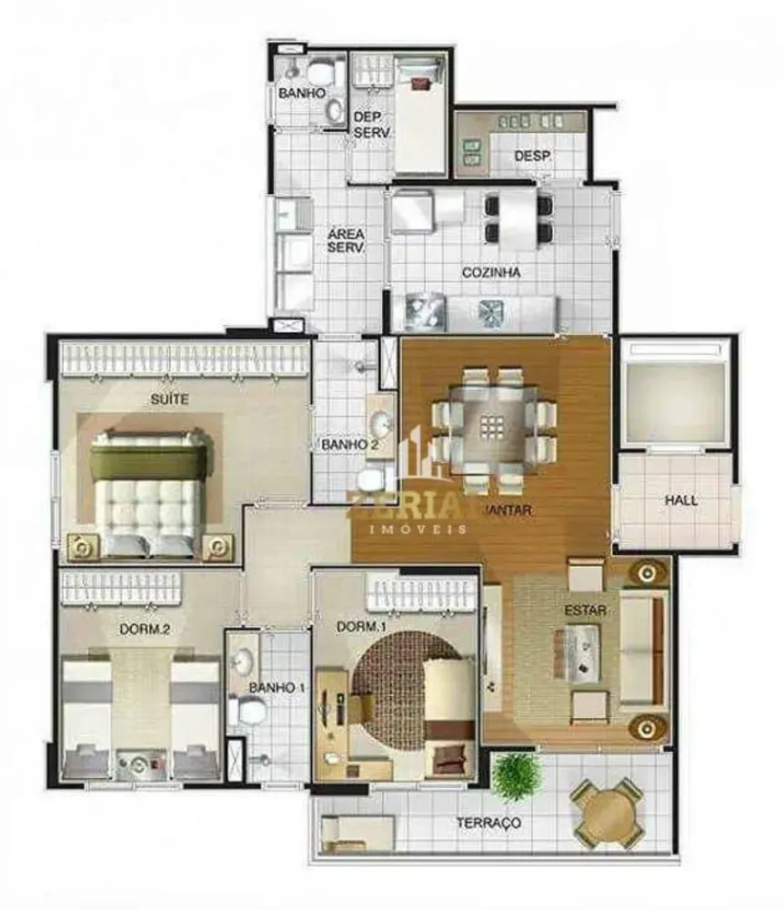Apartamento, 2 quartos, 102 m² - Foto 1