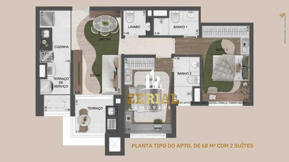 Apartamento, 2 quartos, 68 m² - Foto 1