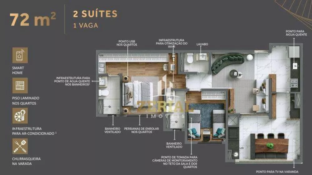 Apartamento, 2 quartos, 72 m² - Foto 1