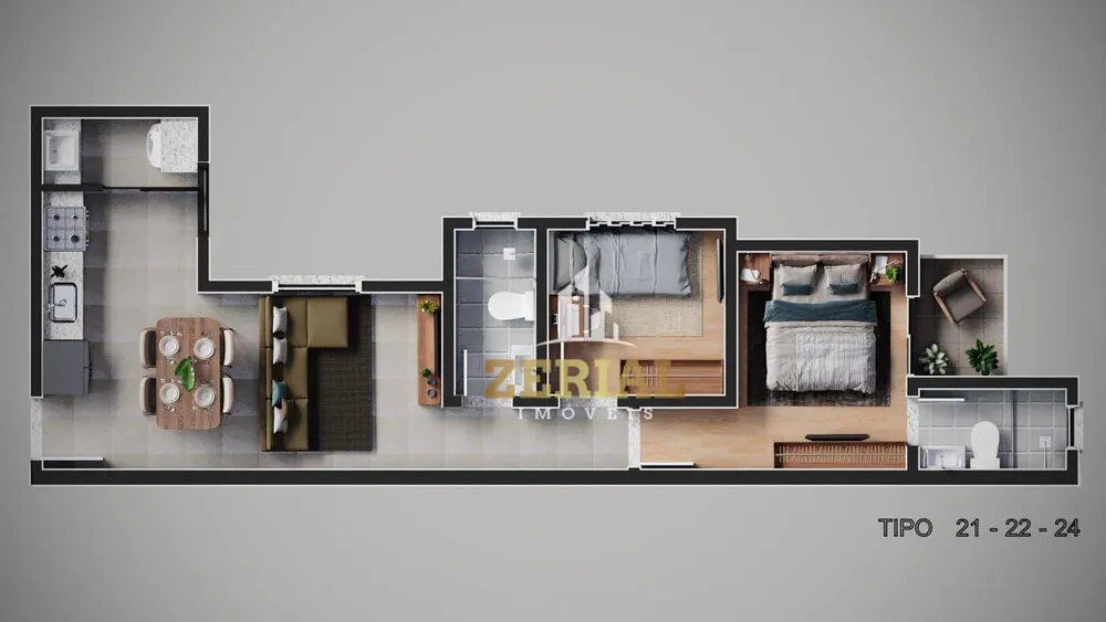 Apartamento, 2 quartos, 44 m² - Foto 7